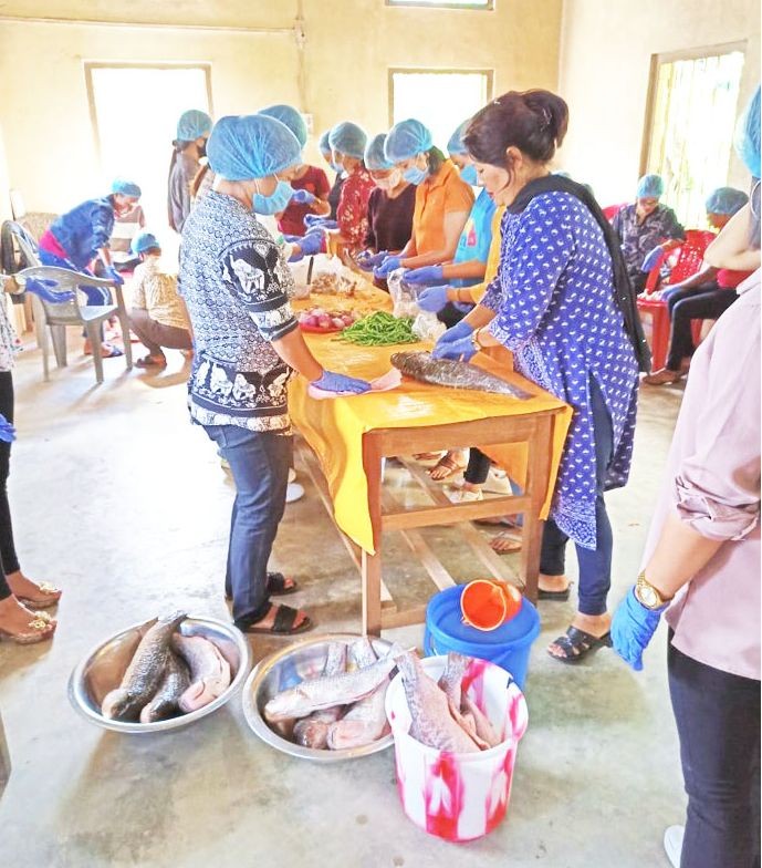 Participants during the training conducted by the Department of Fisheries and Aquatic Resources, Tuensang district on October 29. (DIPR Photo)